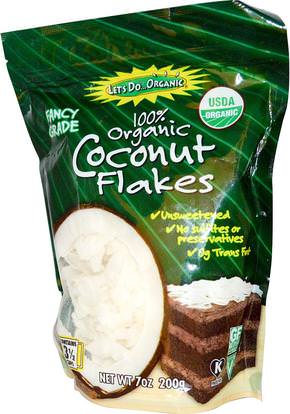 Edward & Sons, Coconut Flakes, Unsweetened, Organic, 7 oz (200 g) ,الطعام، الفاكهة المجفوفة، إدوارد & أولاده جوزة الهند كله