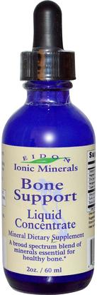 Eidon Mineral Supplements, Ionic Minerals, Bone Support, Liquid Concentrate, 2 oz (60 ml) ,والمكملات الغذائية، والمعادن، والعظم، وهشاشة العظام