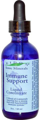Eidon Mineral Supplements, Ionic Minerals, Immune Support, Liquid Concentrate, 2 oz (60 ml) ,المكملات الغذائية، المعادن، المعادن السائلة، الصحة، الانفلونزا الباردة والفيروسية، جهاز المناعة