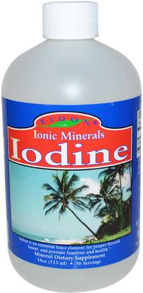Eidon Mineral Supplements, Ionic Minerals, Iodine, 18 oz (533 ml) ,المكملات الغذائية، المعادن، المعادن السائلة، اليود
