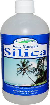 Eidon Mineral Supplements, Ionic Minerals, Silica, 18 oz (533 ml) ,المكملات الغذائية، المعادن، المعادن السائلة، السيليكا (السيليكون)