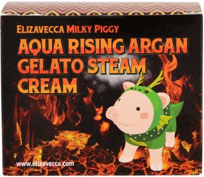 Elizavecca, Aqua Rising Argan Gelato Steam Cream, 100 g ,الجمال، العناية بالوجه، الكريمات المستحضرات، الأمصال