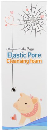 Elizavecca, Elastic Pore Cleansing Foam, (120 ml) ,الجمال، العناية بالوجه، منظفات الوجه