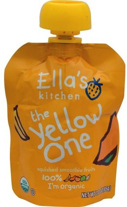 Ellas Kitchen, The Yellow One, Squished Smoothie Fruits, 3.0 oz (85 g) ,صحة الأطفال، أغذية الأطفال، تغذية الطفل، الغذاء