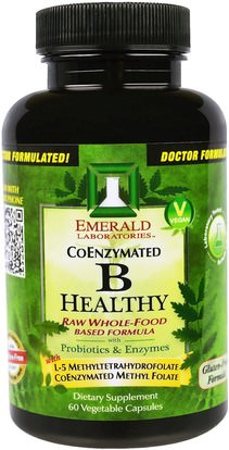 Emerald Laboratories, B Healthy, CoEnzymated, 60 Veggie Caps ,الفيتامينات، فيتامين ب المعقدة