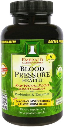 Emerald Laboratories, Blood Pressure Health, 90 Veggie Caps ,والصحة، وضغط الدم