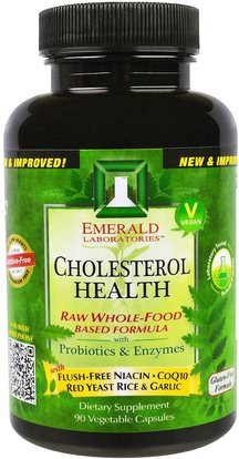 Emerald Laboratories, Cholesterol Health, 90 Veggie Caps ,والصحة، ودعم الكولسترول، والكوليسترول
