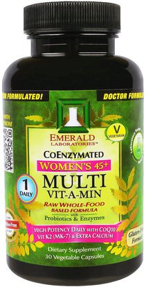 Emerald Laboratories, CoEnzymated Womens 45+, Multi Vit-A-Min, 30 Veggie Caps ,الفيتامينات، النساء الفيتامينات