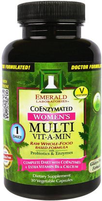 Emerald Laboratories, CoEnzymated Womens Multi Vit-A-Min, 30 Veggie Caps ,الفيتامينات، النساء الفيتامينات