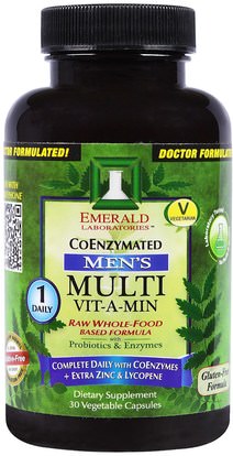 Emerald Laboratories, Mens Multi Vit-A-Min, 1-Daily, 30 Veggie Caps ,الفيتامينات، الرجال الفيتامينات