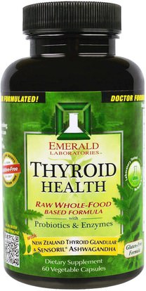Emerald Laboratories, Thyroid Health, 60 Veggie Caps ,الصحة، الغدة الدرقية