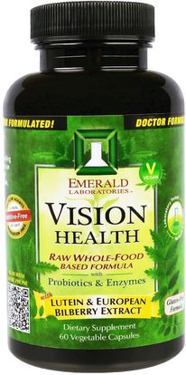 Emerald Laboratories, Vision Health, 60 Veggie Caps ,والرعاية الصحية، والعناية بالعيون، والرعاية الرؤية، والرؤية