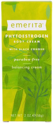Emerita, Phytoestrogen, Body Cream, 2 oz (56 g) ,والصحة، والمرأة، ومنتجات كريم البروجسترون