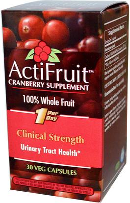Enzymatic Therapy, ActiFruit Cranberry Supplement, 30 Veggie Caps ,المكملات الغذائية، الأعشاب، التوت البري