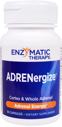 Enzymatic Therapy, ADRENergize, Adrenal Energy, 50 Capsules ,المكملات الغذائية، الكظرية