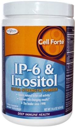 Enzymatic Therapy, Cell Forte, IP-6 & Inositol, Ultra Strength Powder, Citrus Flavored, 14.6 oz (414 g) ,والمكملات الغذائية، ومضادات الأكسدة، والملكية الفكرية 6