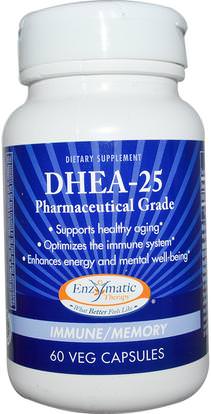 Enzymatic Therapy, DHEA-25, 60 Veggie Caps ,المكملات الغذائية، ديا