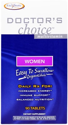 Enzymatic Therapy, Doctors Choice Multivitamin, for Women, 90 Tablets ,الفيتامينات، النساء الفيتامينات