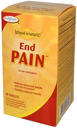 Enzymatic Therapy, Fatigued to Fantastic!, End Pain, 90 Tablets ,والمكملات الغذائية، والصحة