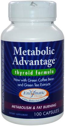 Enzymatic Therapy, Metabolic Advantage, Thyroid Formula, 100 Capsules ,والمكملات الغذائية، والصحة