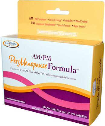 Enzymatic Therapy, PeriMenopause Formula, AM/PM, 60 Tablets ,والمكملات الغذائية، والصحة، والمرأة