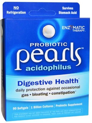 Enzymatic Therapy, Probiotic Pearls Acidophilus, 90 Softgels ,المكملات الغذائية، البروبيوتيك