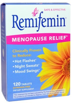 Enzymatic Therapy, Remifemin, Menopause Relief, 120 Tablets ,والمكملات الغذائية، والصحة، والمرأة