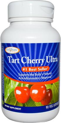Enzymatic Therapy, Tart Cherry Ultra, 90 Veggie Caps ,المكملات الغذائية، مقتطفات الفاكهة، الكرز (الفاكهة السوداء البرية)