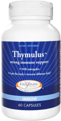 Enzymatic Therapy, Thymulus, Strong Immune Support, 60 Capsules ,والمكملات الغذائية، والصحة، والدعم المناعي