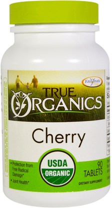 Enzymatic Therapy, True Organics, Cherry, 90 Tablets ,والمكملات الغذائية، والصحة