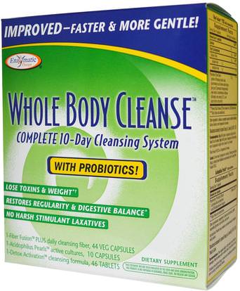Enzymatic Therapy, Whole Body Cleanse, Complete 10-Day Cleansing System, 3 Part Program ,الصحة، السموم