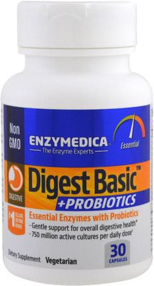 Enzymedica, Digest Basic + Probiotics, 30 Capsules ,المكملات الغذائية، البروبيوتيك