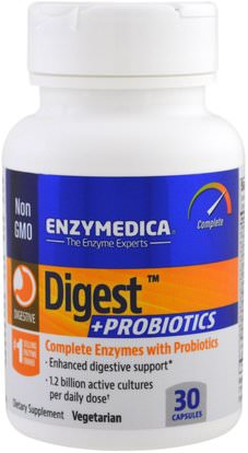 Enzymedica, Digest + Probiotics, 30 Capsules ,المكملات الغذائية، البروبيوتيك