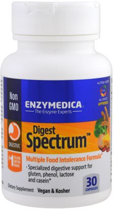 Enzymedica, Digest Spectrum, 30 Capsules ,المكملات الغذائية، والإنزيمات