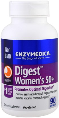 Enzymedica, Digest, Womens 50+, 90 Capsules ,المكملات الغذائية، البروبيوتيك