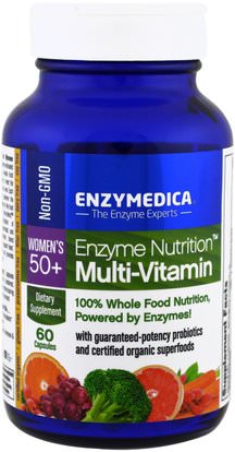 Enzymedica, Enzyme Nutrition, Multi-Vitamin, Womens 50+, 60 Capsules ,الفيتامينات، النساء الفيتامينات