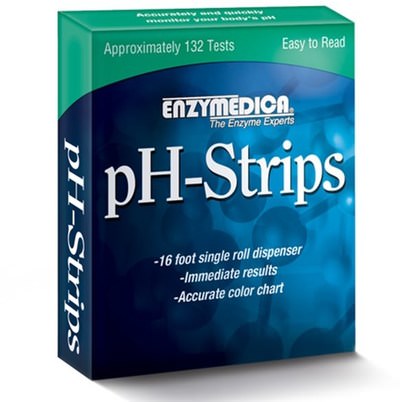 Enzymedica, pH-Strips, 16 Foot Single Roll Dispenser ,الصحة، ف التوازن القلوية