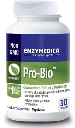 Enzymedica, Pro Bio, Guaranteed Potency Probiotic, 30 Capsules ,المكملات الغذائية، البروبيوتيك، استقرت البروبيوتيك