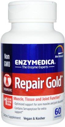 Enzymedica, Repair Gold, 60 Capsules ,الصحة، الالتهاب، الإنزيمات، سيرابيبتاس