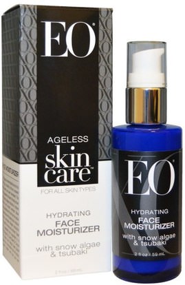 EO Products, Ageless Skin Care, Hydrating Face Moisturizer, 2 fl oz (59 ml) ,الجمال، العناية بالوجه، بشرة، حمم، أرجان، كريمات الوجه