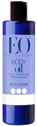 EO Products, Body Oil, French Lavender, 8 fl oz (236 ml) ,والصحة، والجلد، وزيت التدليك، وزيوت العناية بالجسم