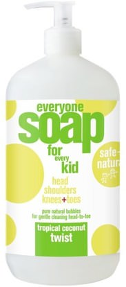 EO Products, Everyone Soap for Every Kid, Tropical Coconut Twist, 32 fl oz (946 ml) ,حمام، الجمال، هلام الاستحمام، الطفل والاطفال المنتجات