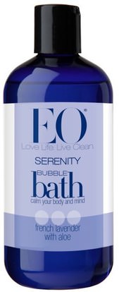EO Products, Serenity Bubble Bath, French Lavender with Aloe, 12 fl oz (355 ml) ,حمام، الجمال، حمام الفقاعة