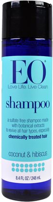 EO Products, Shampoo, Coconut & Hibiscus, 8.4 fl oz (248 ml) ,حمام، الجمال، الشامبو، الشعر، فروة الرأس، مكيف