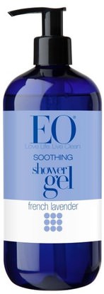 EO Products, Soothing Shower Gel, French Lavender, 16 fl oz (473 ml) ,حمام، الجمال، هلام الاستحمام