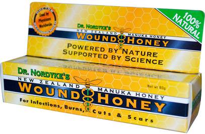 Eras Natural Sciences, Dr. Nordykes New Zealand Manuka Honey, Wound Honey, 80 g ,الجمال، العناية بالوجه، مانوكا العسل العناية بالبشرة، الصحة، الإصابات الحروق
