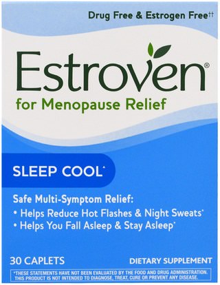 Estroven, Menopause Relief, Sleep Cool, 30 Caplets ,والمكملات الغذائية، والنوم، والنساء