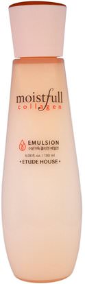 Etude House, Moistfull Collagen Emulsion, 6.08 fl oz (180 ml) ,حمام، الجمال، درس بإجهاد، هشاشة العظام، الكولاجين