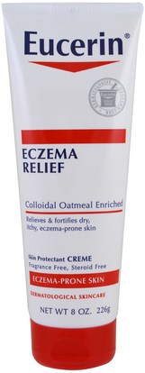 Eucerin, Eczema Relief Body Cream, Eczema-Prone Skin, Fragrance Free, 8.0 oz (226 g) ,الصحة، الجلد، الأكزيما يوسيرين