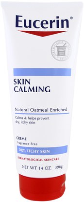 Eucerin, Skin Calming Creme, Dry Itchy Skin, Fragrance Free, 14 oz (396 g) ,حمام، الجمال، غسول الجسم، يوسيرين، اهدأ